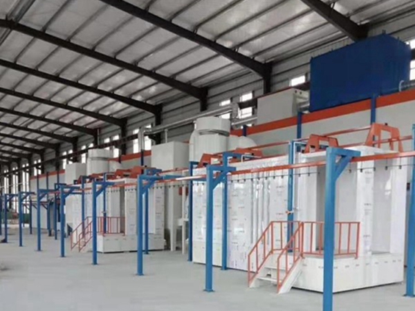 塑料板半包圍噴粉房